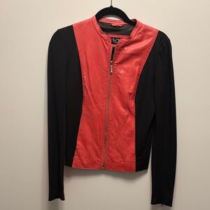 SAS Red and Black Genuine Leather Jacket